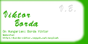 viktor borda business card